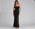 Clyde Formal Crepe Corset Lace Mermaid Dress
