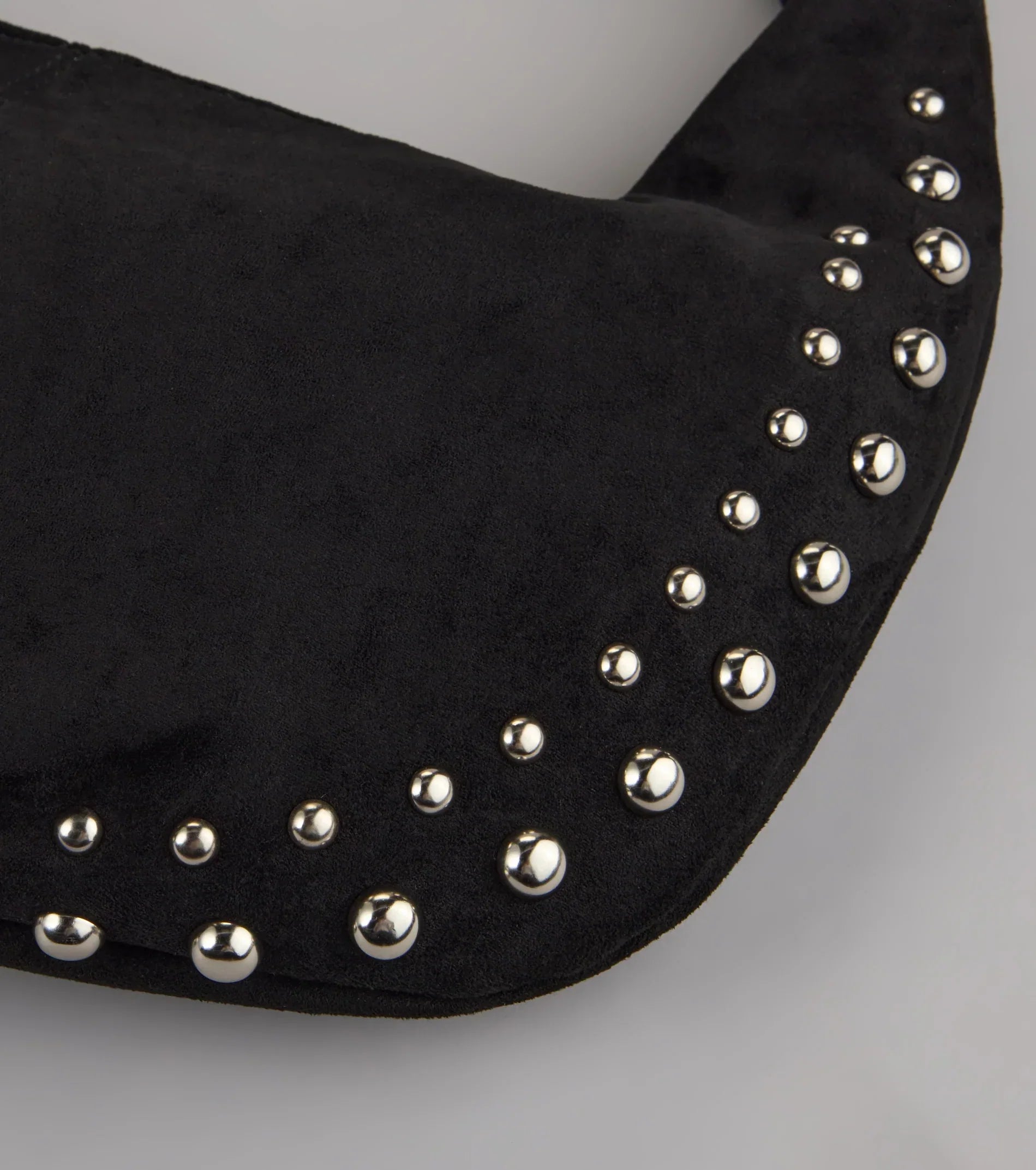 Studded And Stunning Suede Shoulder Bag