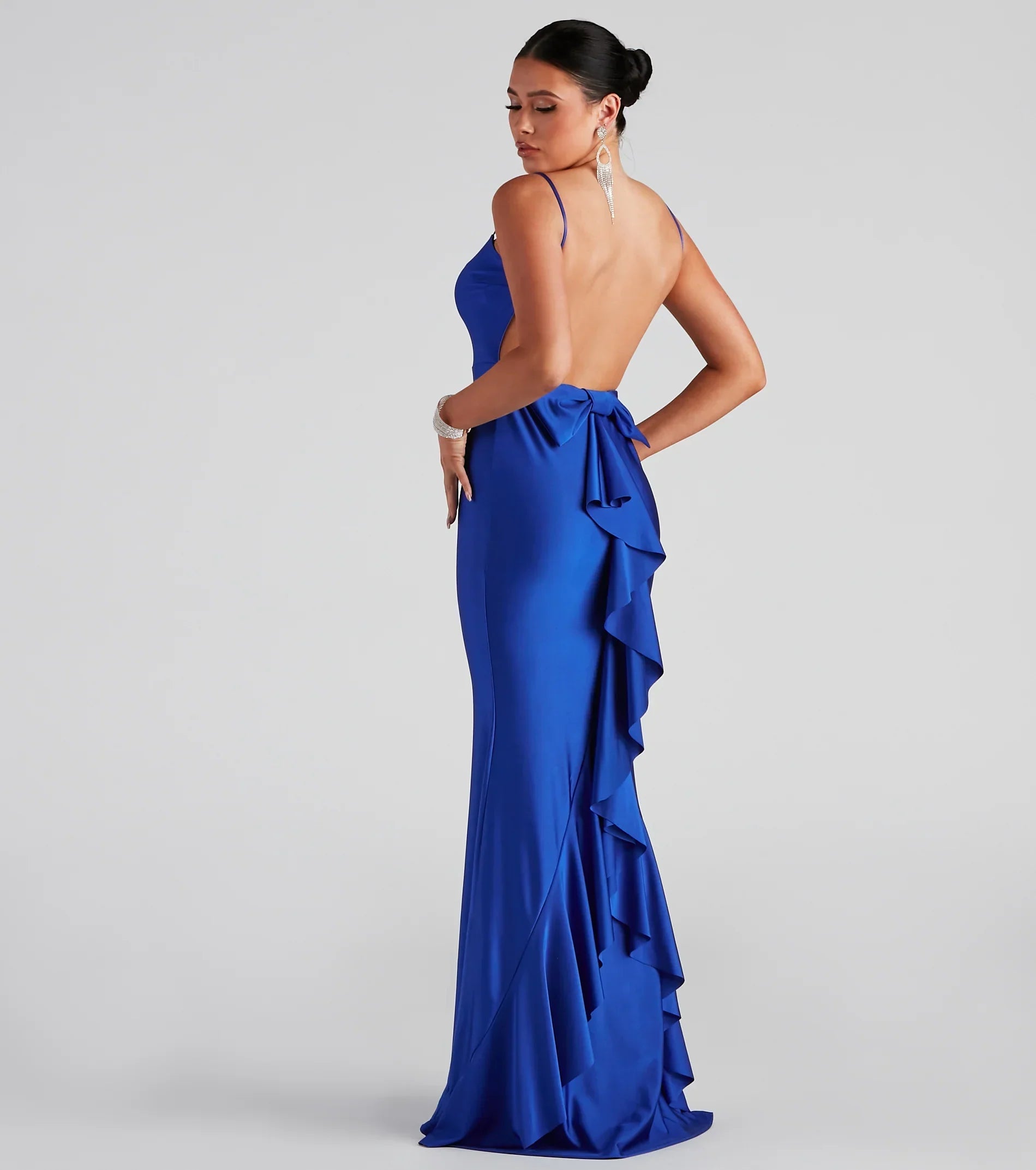 Meadow Formal Open Back Ruffled Dress