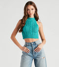 Look Back At Me Cable Knit Top