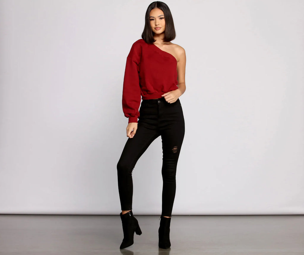 Comfy-Chic One Sleeve Top