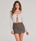 Toasty Babe Long Sleeve Rib Knit Crop Top