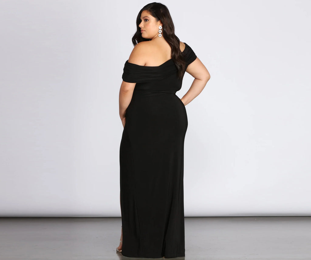 Plus Kaleigh Off Shoulder Dress