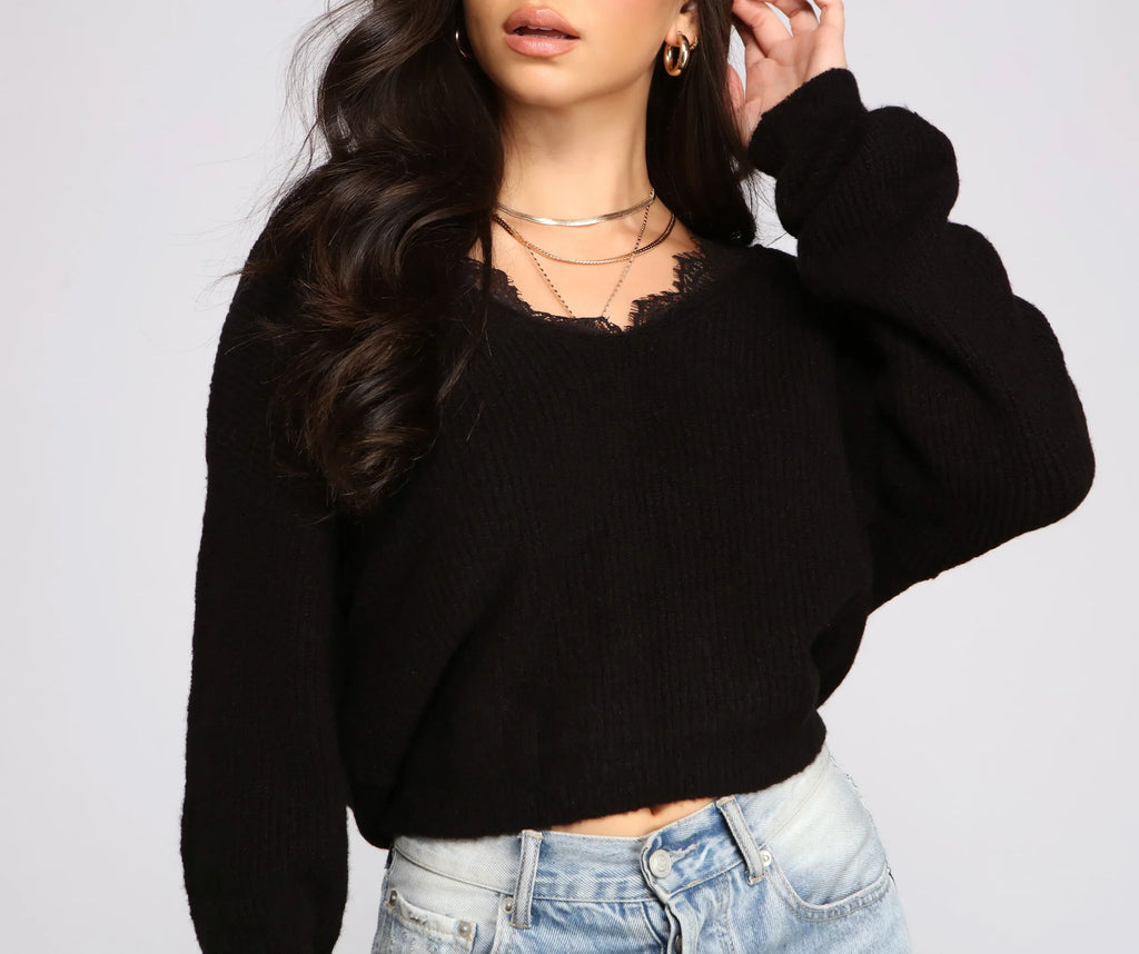 Keeping Knit Chic In Lace Sweater