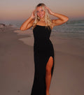 Kaia Strapless High Slit Formal Dress