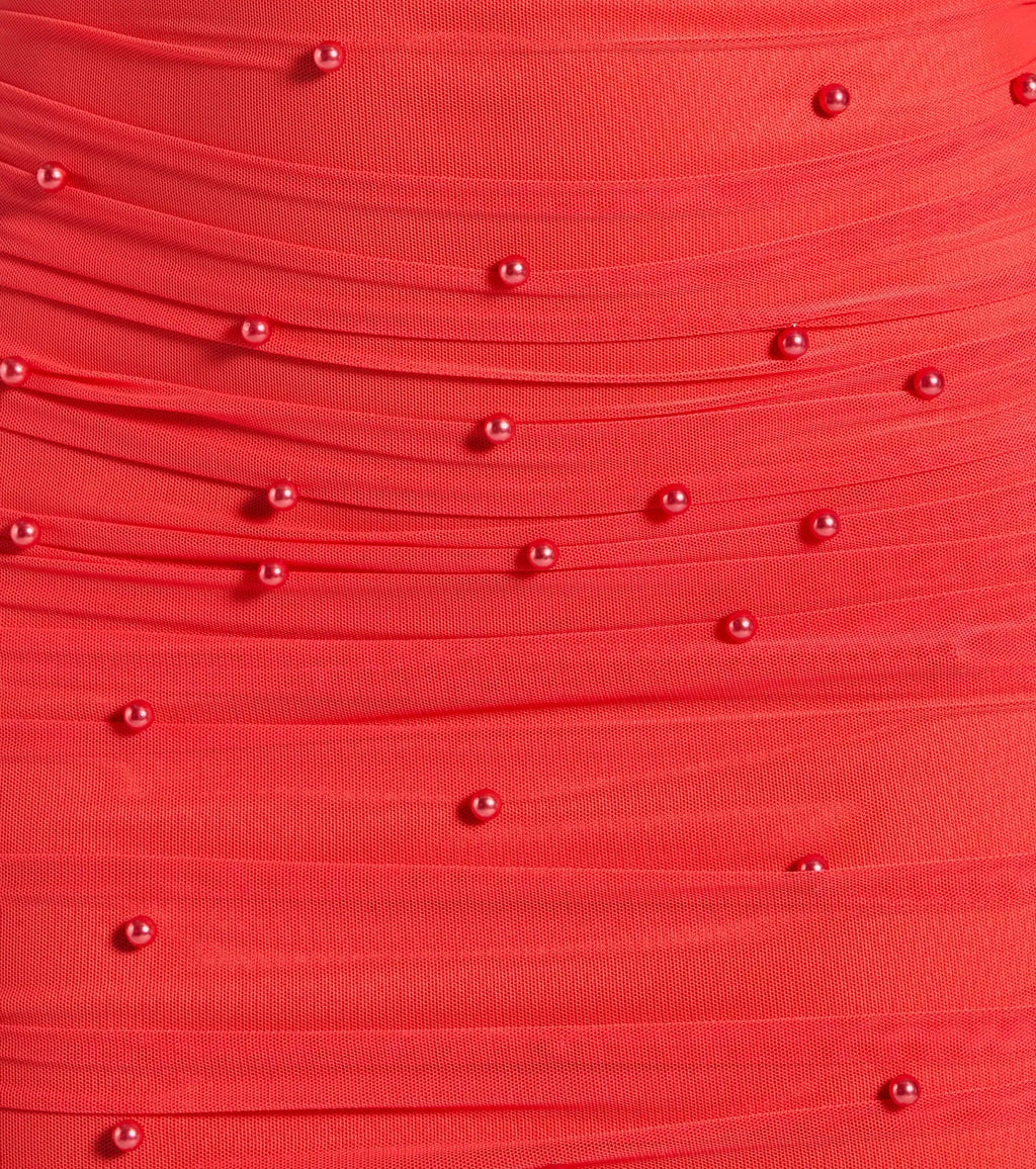 Enhance Your Chic Strapless Faux Pearl Mini Dress