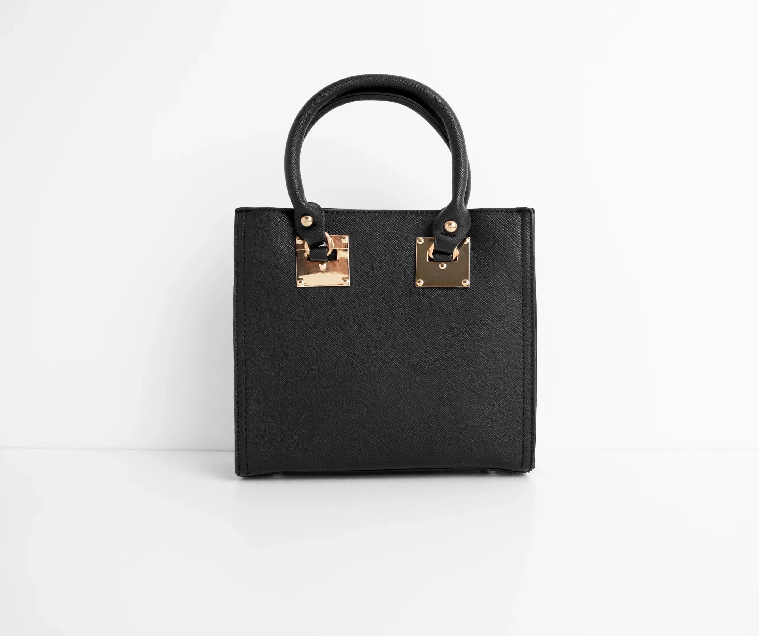 Keepin' On Track Faux Leather Square Purse