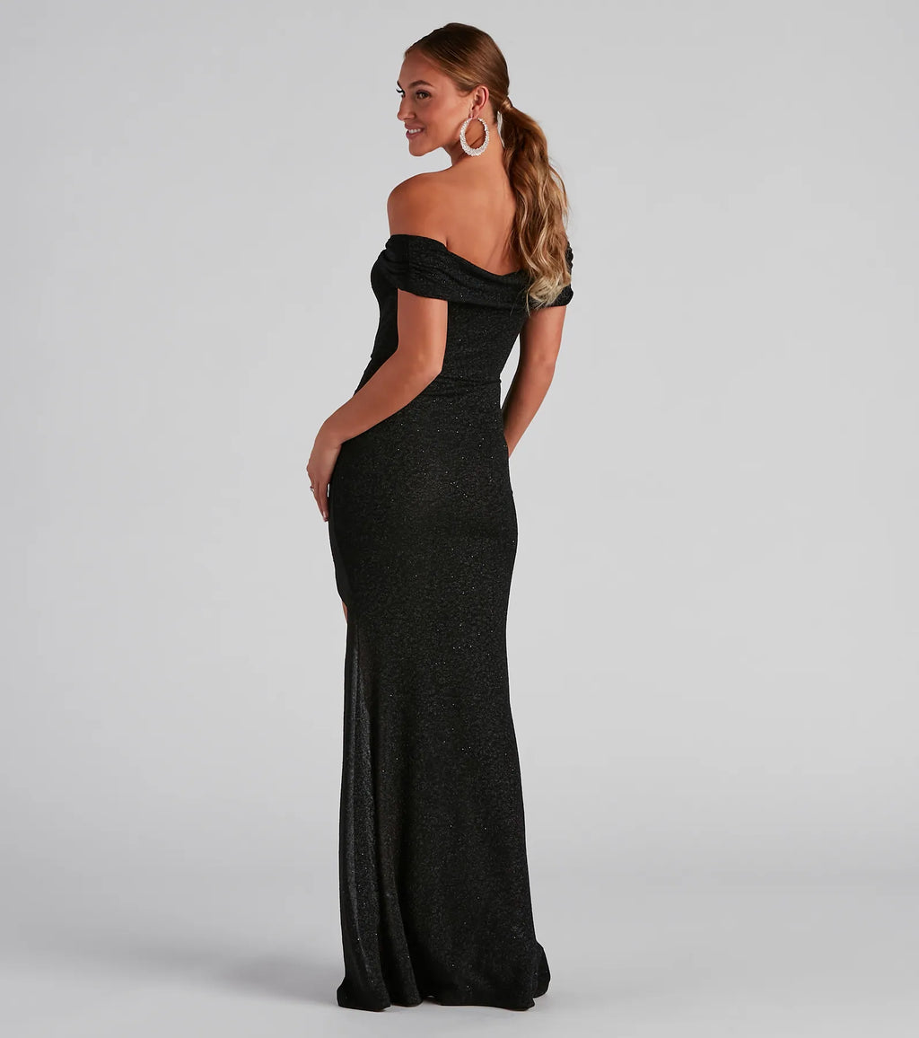 Meryl Formal Glitter Column Dress