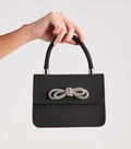 Glam Up Your Look Rhinestone Bow Mini Handbag