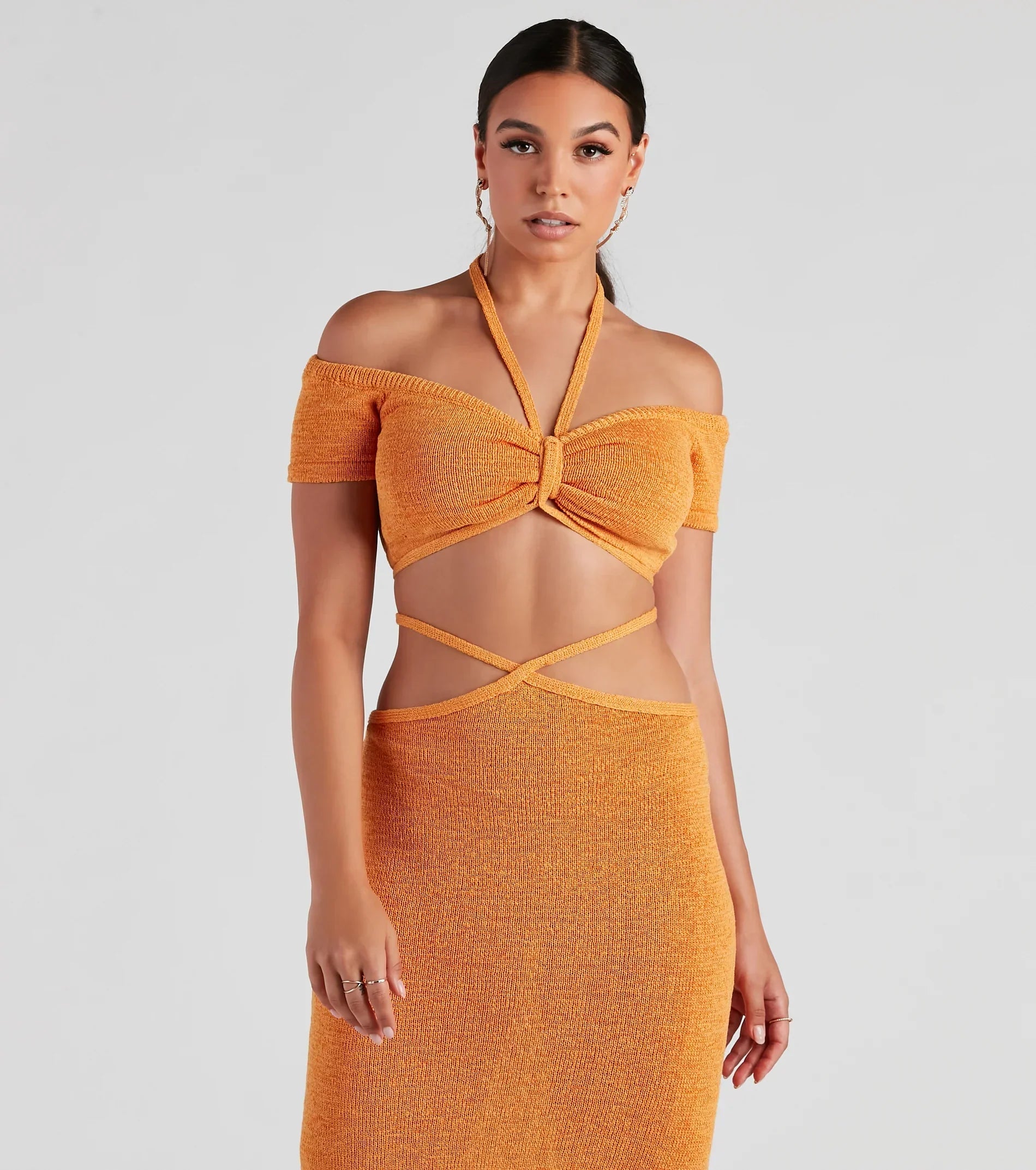 Sunset Beauty Halter Crop Top