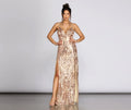 Mckenna Formal Sequin Scroll Dress