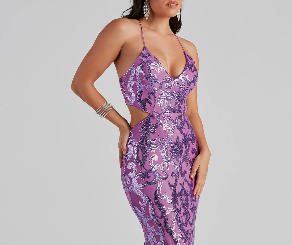 Anisa Formal Sequin A-Line Dress