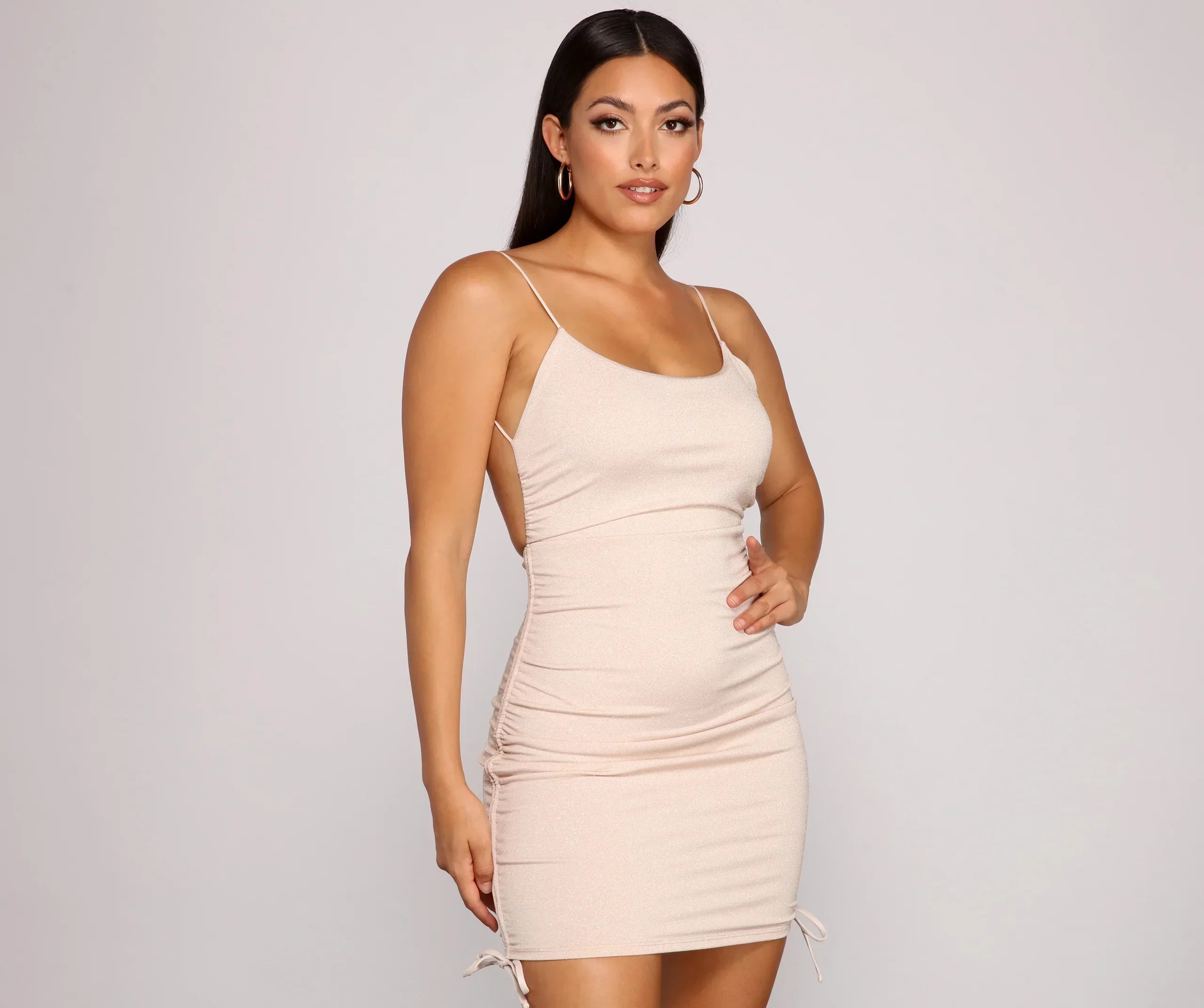 Ready To Glow Glitter Mini Dress