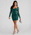 Amelie Long Sleeve Sequin Mini Dress