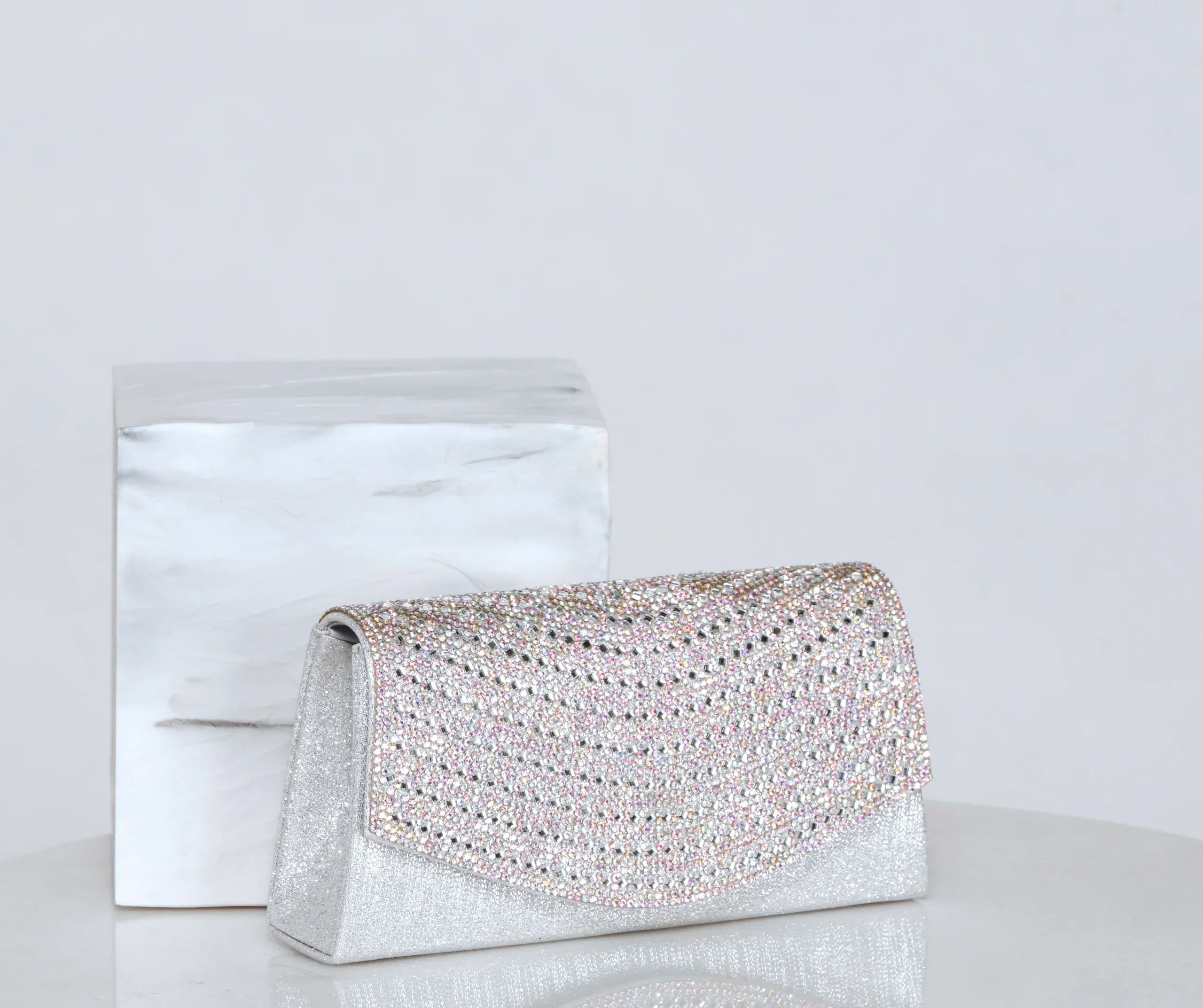 Sparkle & Shine Rhinestone Fold-Over Clutch
