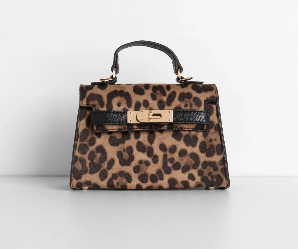 Saffiano Turnlock Top Handle Bag
