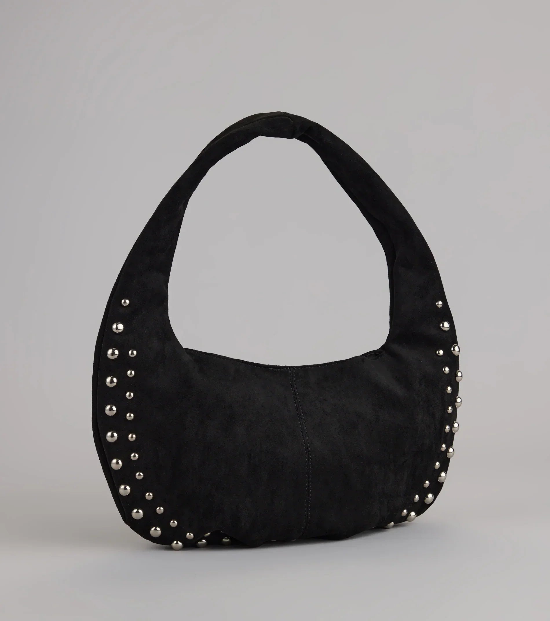 Studded And Stunning Suede Shoulder Bag