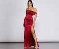 Madonna Satin Evening Gown