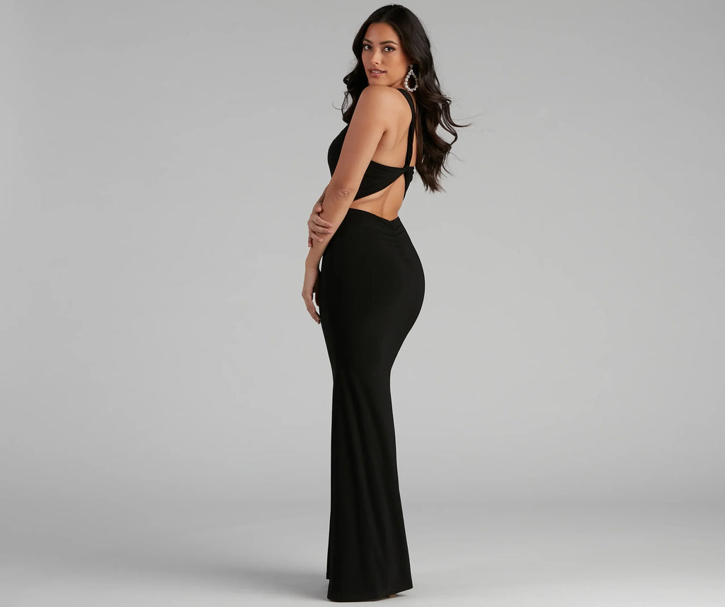 Leilani Formal One-Shoulder Open Back Dress