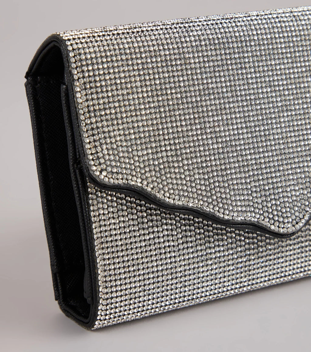 Sparkly Endeavor Rhinestone Crossbody Wallet