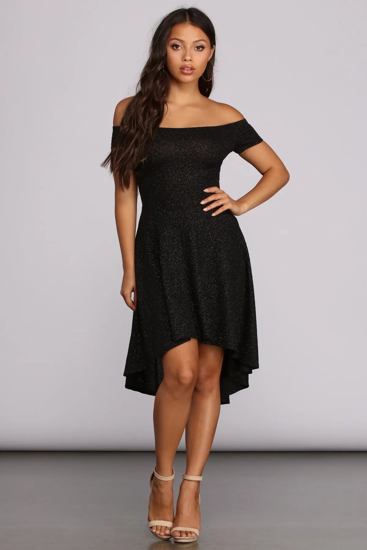 Total Twirl Glitter Skater Dress