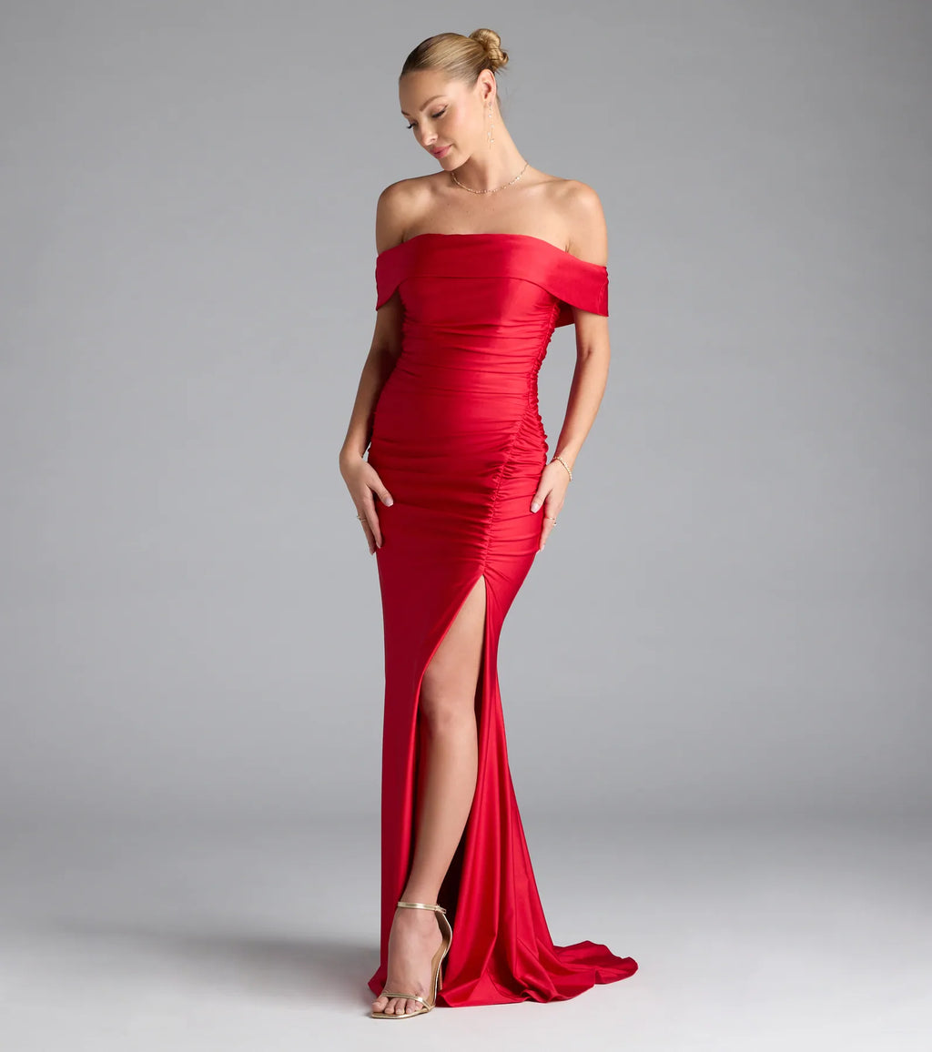 Alicia Off-The-Shoulder Mermaid Formal Dress