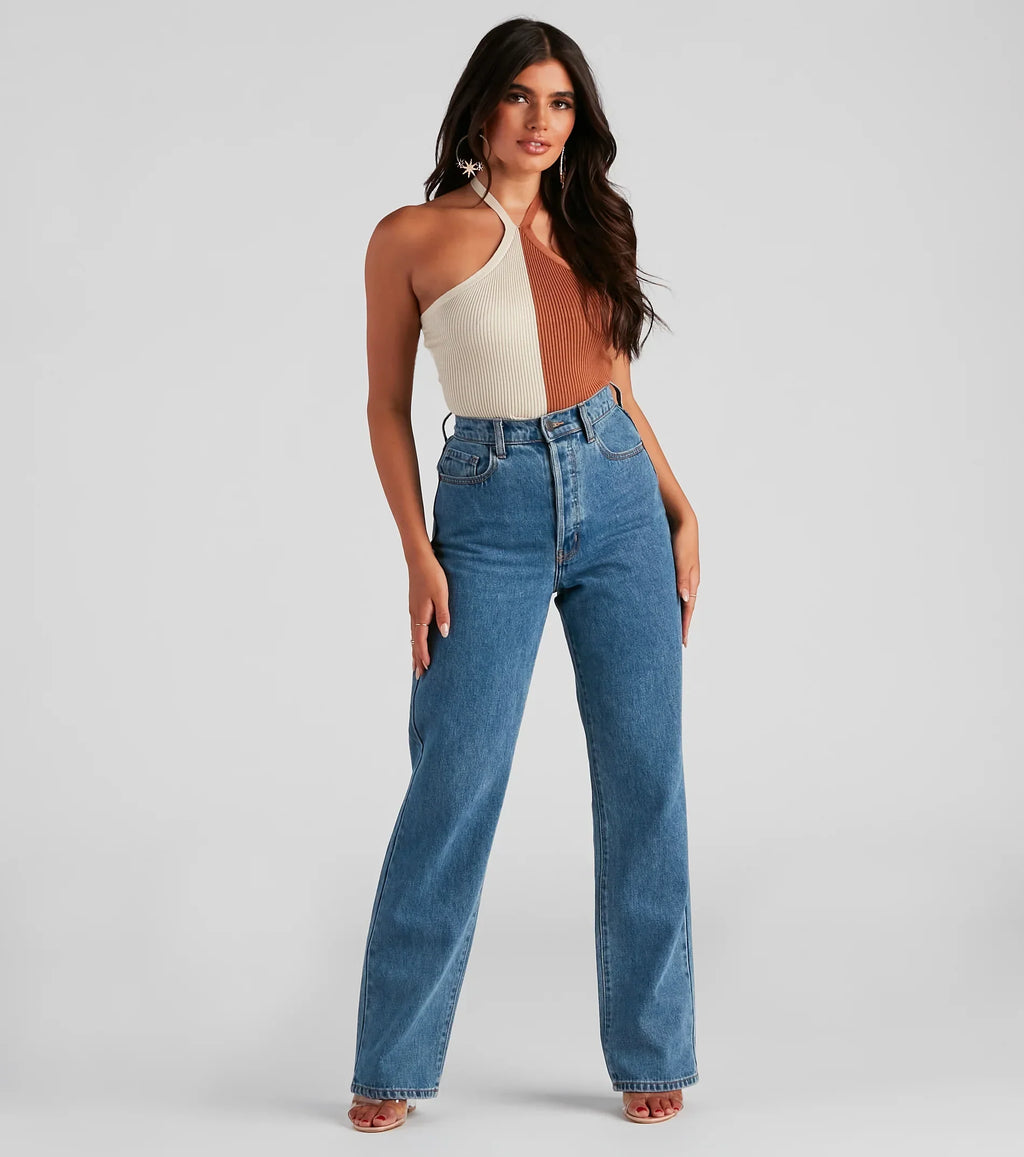 Two Moods Sweater Knit Halter Top