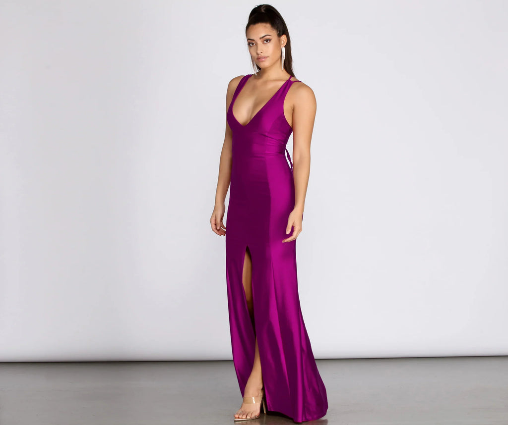 Sami Lace Up Mermaid Dress