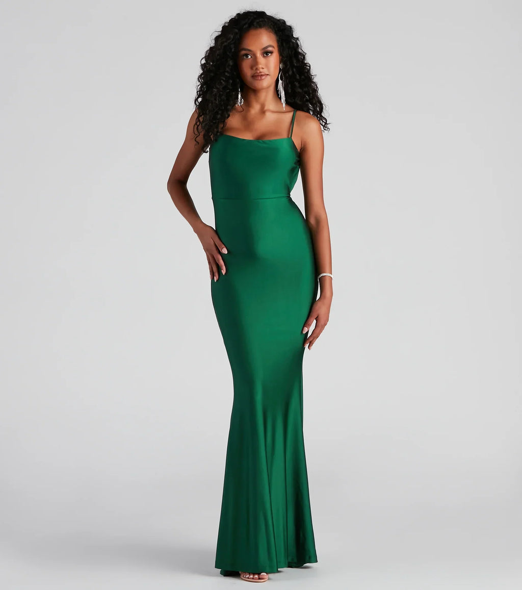 Meadow Formal Open Back Ruffled Dress