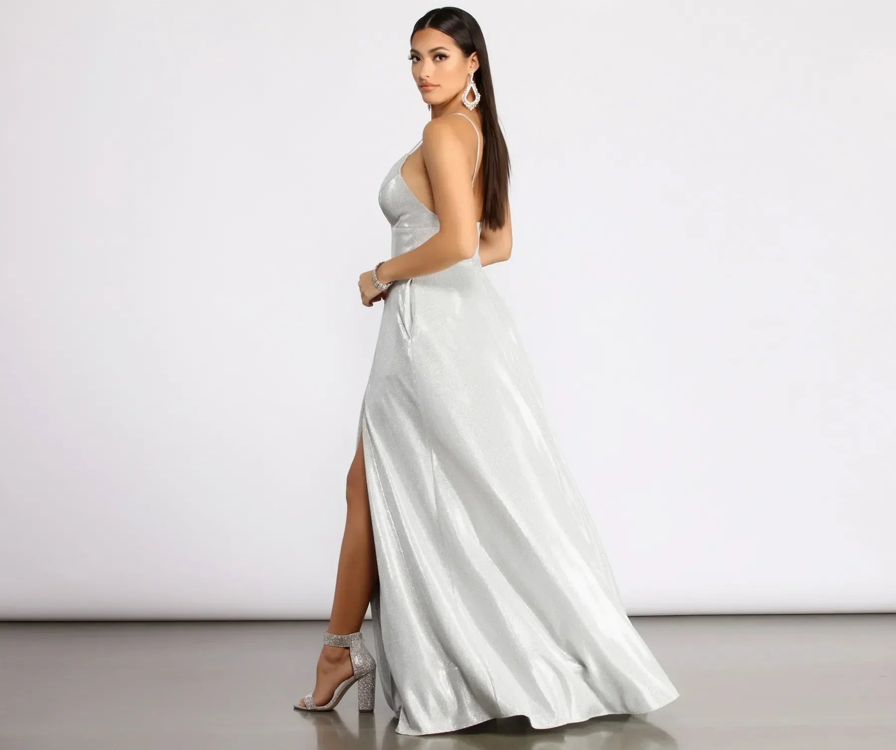 Miranda Glitter A-Line Dress