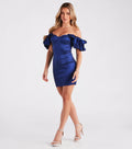 Azalai Taffeta Ruffle Short Dress
