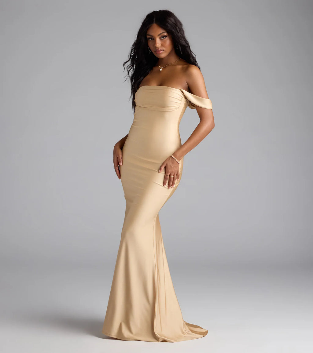 Maylah Off-The-Shoulder Mermaid Dress