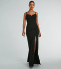 Hillary Sweetheart A-Line Crepe Formal Dress