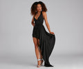 Jaymie Satin Halter Side Drape Short Dress