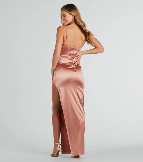 Carmella High Slit Corset Dress