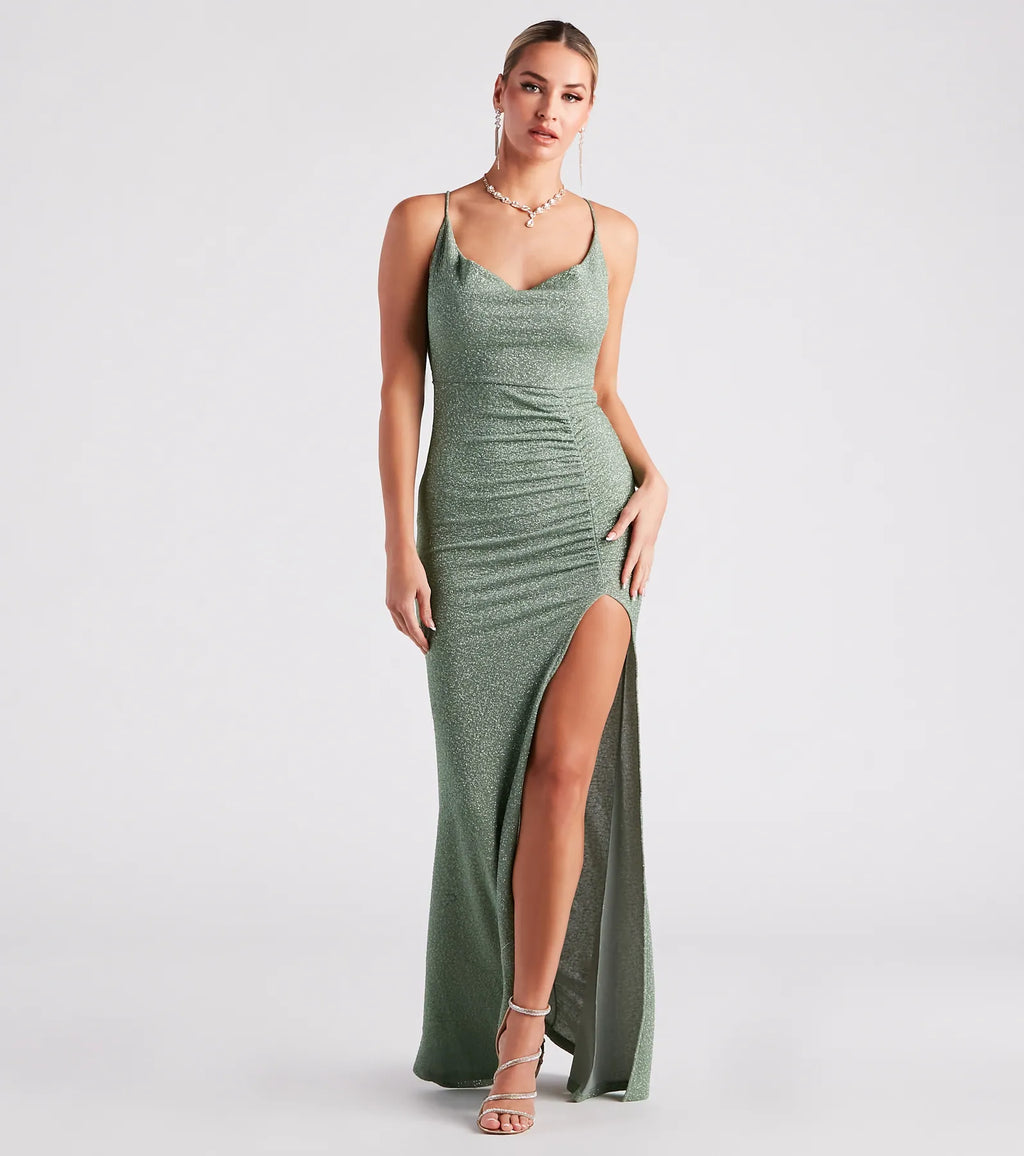 Celina Glitter Knit Mermaid Dress