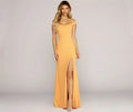 Flora Crepe Slit Gown