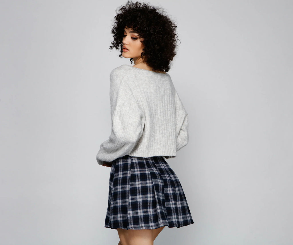 Casual Cutie Henley Crop Top
