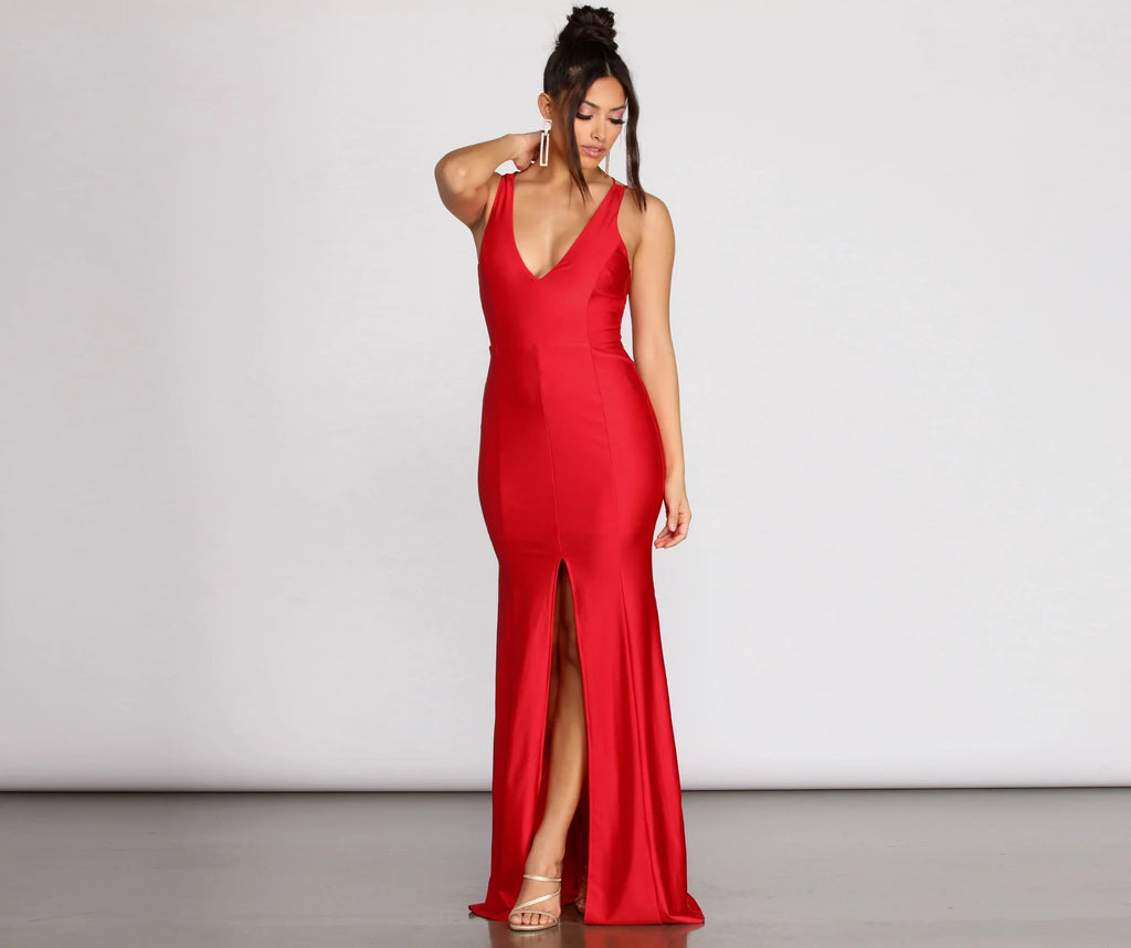 Sami Lace Up Mermaid Dress
