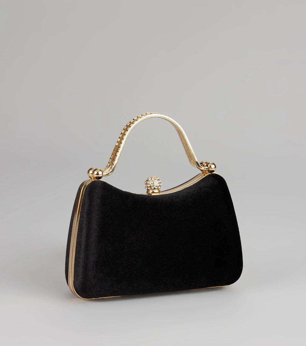 Chic Intentions Velvet Clutch Bag