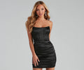 Sultry In Satin Corset Mini Dress