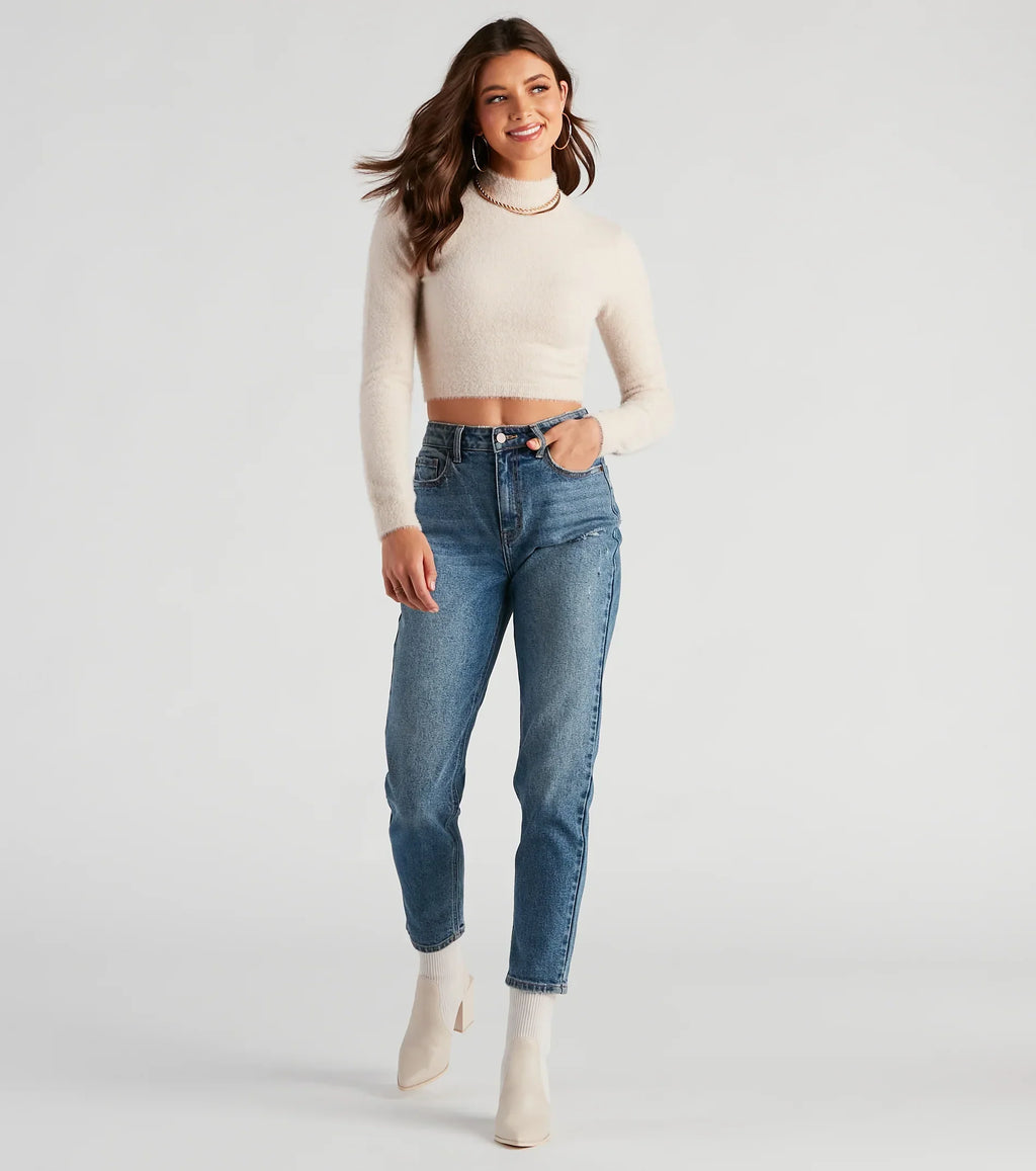 Spine Chilling Eyelash Knit Sweater