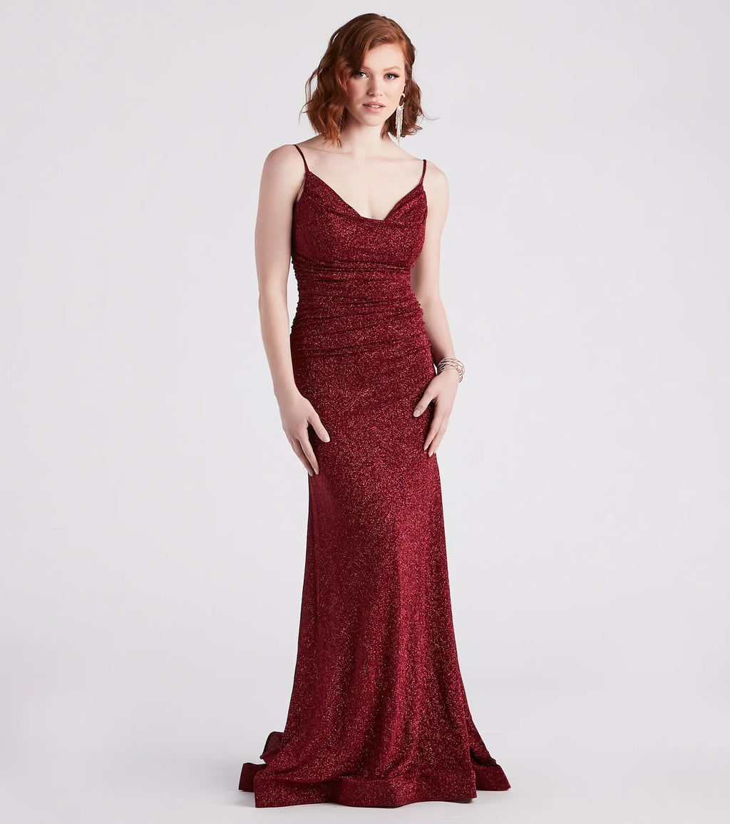Shay Formal Lurex Glitter Dress