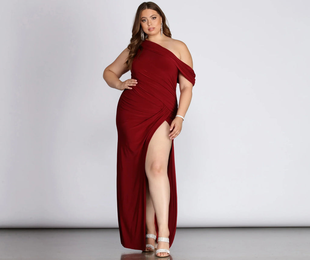 Plus Kaleigh Off Shoulder Dress