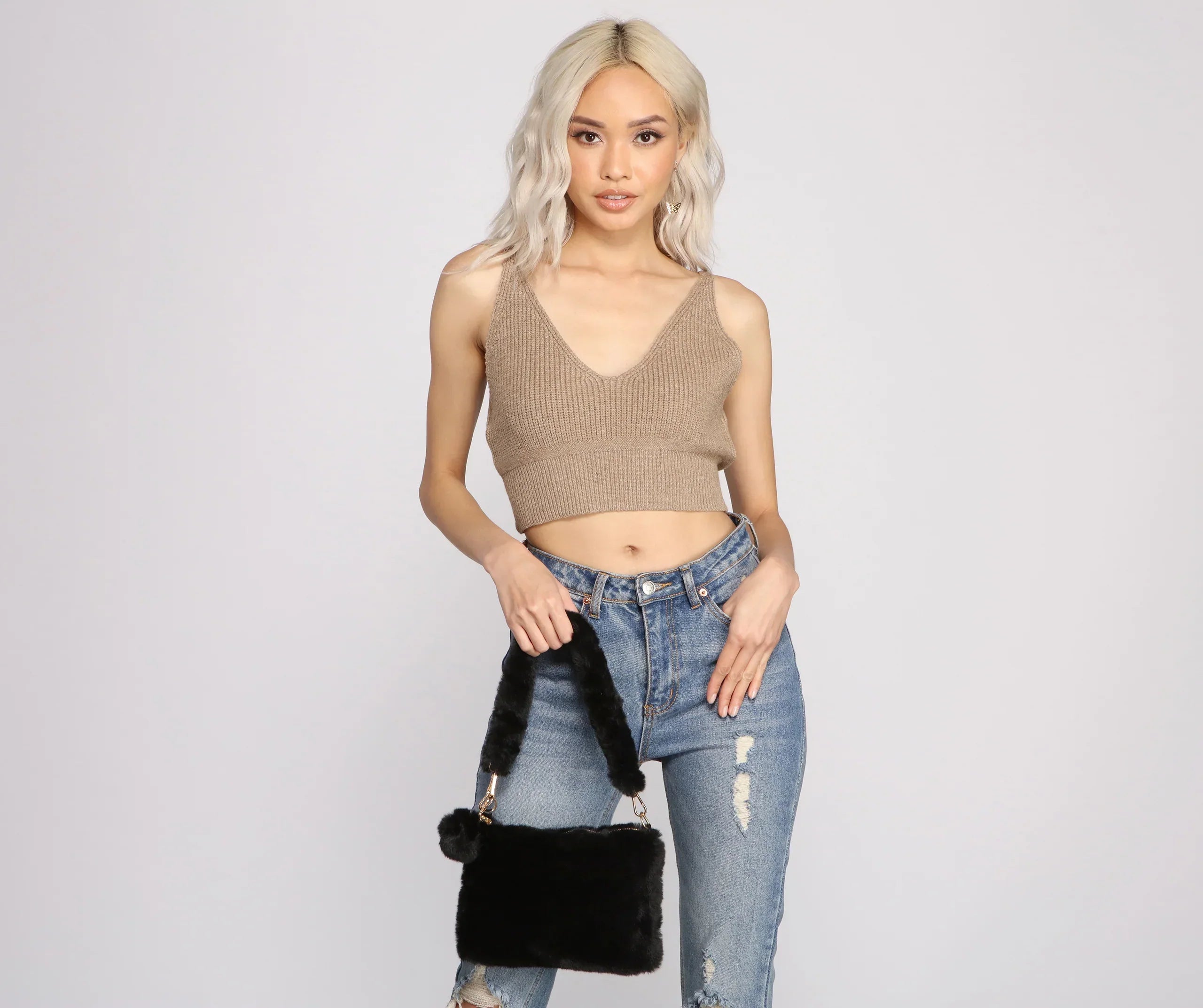 So Fab Faux Fur Shoulder Bag