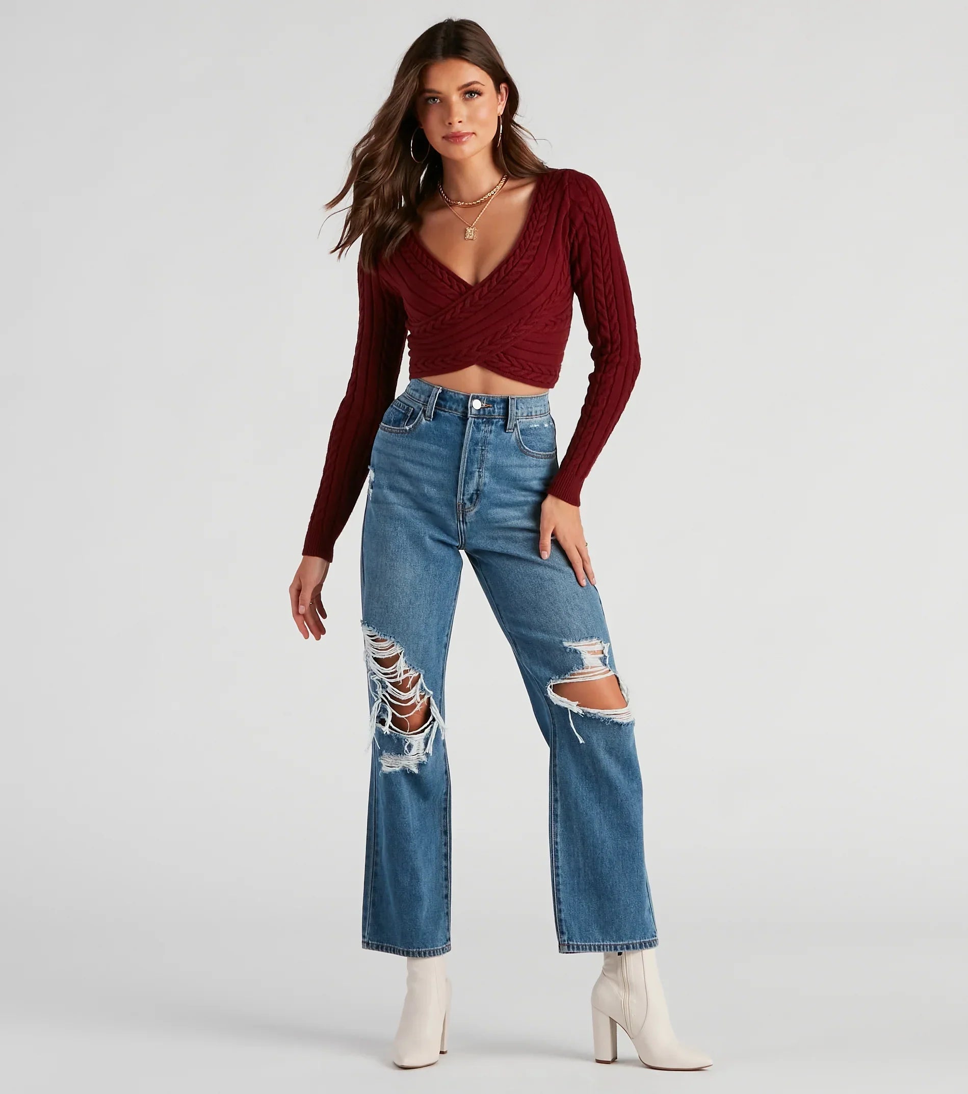 Chill Cutie Cable Knit Sweater