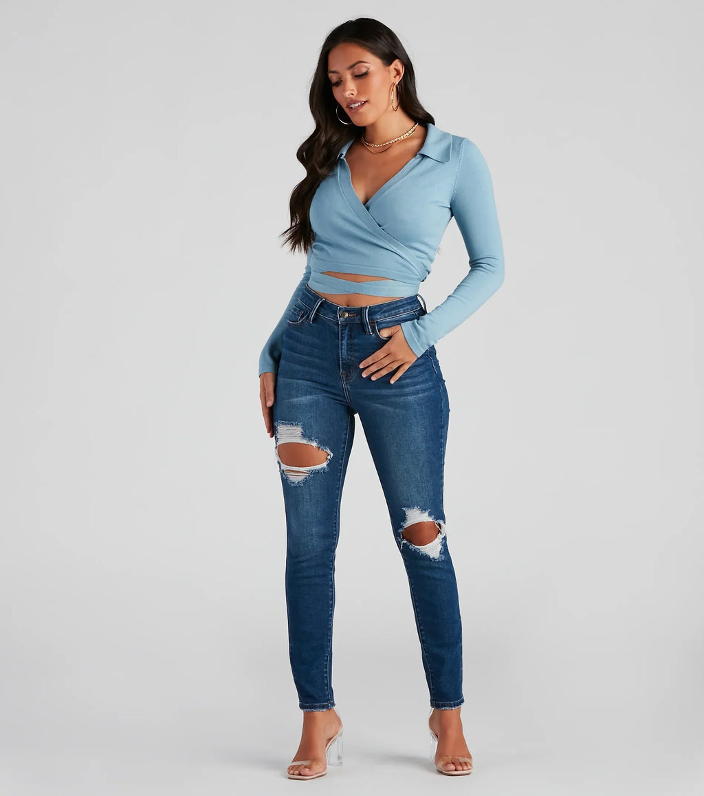 Wrap My Mind Around Knit Sweater