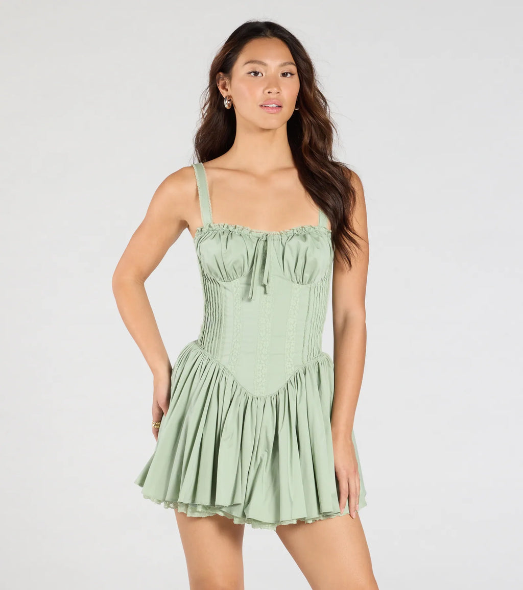So Darling Woven Drop-Waist Skater Dress
