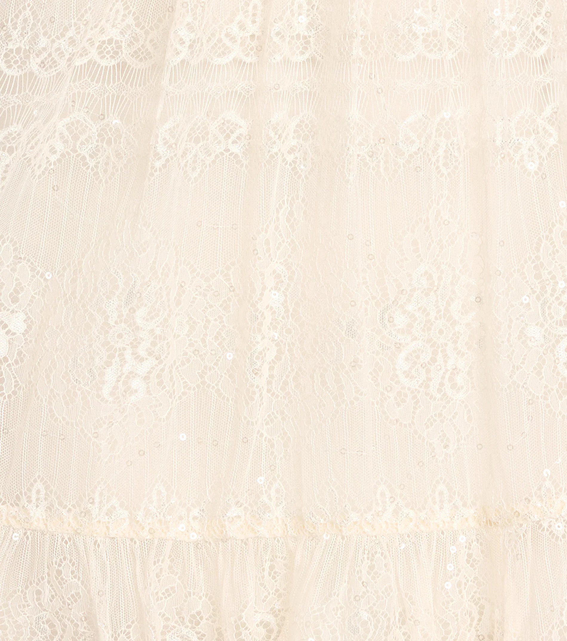Soft Glam Sequin Lace Strapless A-Line Dress