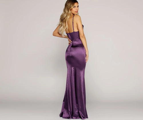 Antoinette Formal Luxe Satin Dress